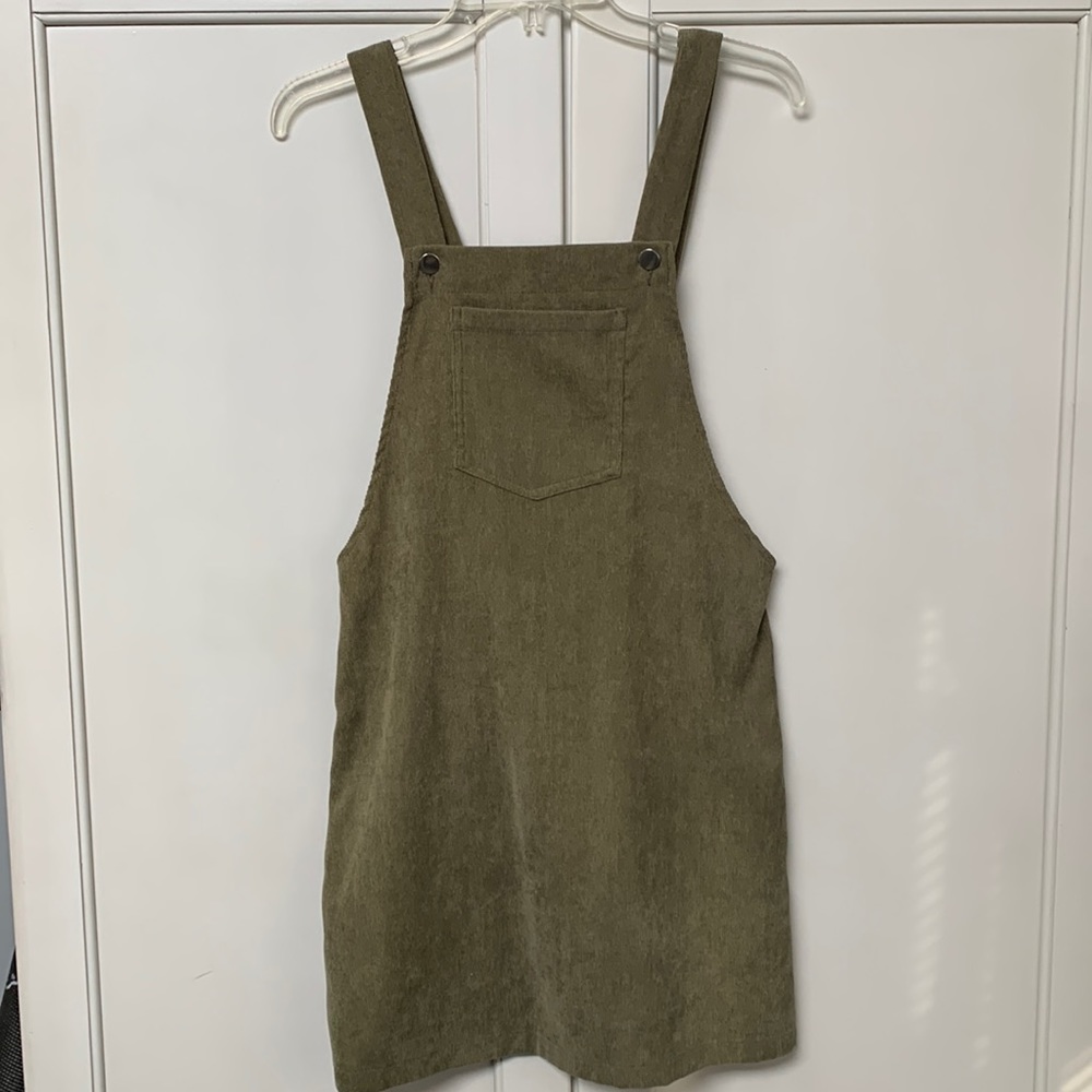 Green overall dress- Size Medium